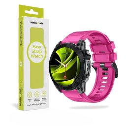Accesoriu smartwatch Mobile Origin Easy Strap Silicone compatibila cu ceasurile Garmin, 26mm, Roz