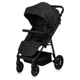 Carucior Sport Lionelo Mira Maner Reglabil in 5 Pozitii Spatar si Suport de Picioare Reglabile Plasa de Tantari si Suport Biberon Pana la 22kg +6luni Negru