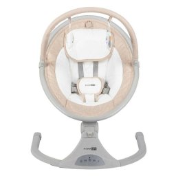 Balansoar Electric Bebelusi FreeON Elite cu 12 Melodii 5 Viteze de Balansare si 3 Pozitii de Reglare a Spatarului 0 Luni+ Max 9KG Bej