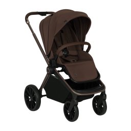 Carucior 3in1 Lionelo Mika Plus Cadru din Aluminiu Landou Intarit si Salteluta Moale Scoica Auto Testata ADAC Reversibil cu Accesorii 0 - 4 Ani Maxim 22KG Mocha Mousse