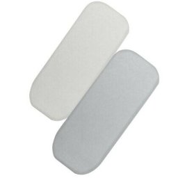 Set Cearceafuri cu Elastic Lionelo 70x28cm pentru Landouri si Patutul Co-Sleeper Malin pentru Saltele de Max. 10cm H Bambus Ecologic Alb/Gri
