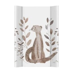Saltea de Infasat Ceba Baby Moale Profilata 50x70cm pentru Comode si Masute de Infasat fara BPA Impermeabila +0luni Basic Clever Otter Alb