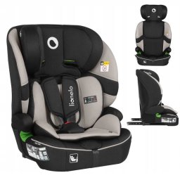 Scaun Auto Copii Lionelo Billy i-Size 76-150CM Isofix + Top Tether Tetiera Reglabila in 10 Pozitii Insertie Ergonomica Testat la Impact Conform cu R129 Negru/Bej