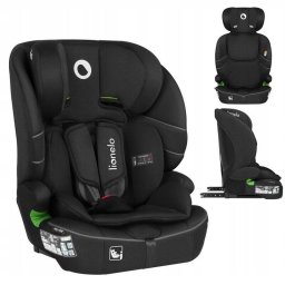 Scaun Auto Copii Lionelo Billy i-Size 76-150CM Isofix + Top Tether Tetiera Reglabila in 10 Pozitii Insertie Ergonomica Testat la Impact Conform cu R129 Negru