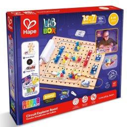 Jucarie Labbox HAPE Circuit Explorer Boost 90+ Experimente (47 Piese) Copii Varsta 8 Ani+ Multicolor