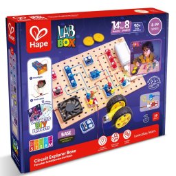 Jucarie Labbox HAPE Circuit Explorer Base 90+ Experimente (39 Piese) Copii Varsta 8 Ani+ Multicolor