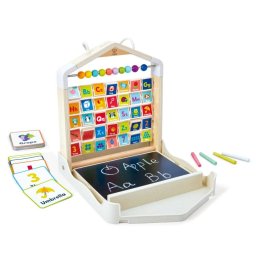 Joc Educativ HAPE Alfabetul in Limba Engleza Tablita si Cartonase Varsta 3 Ani+ Multicolor