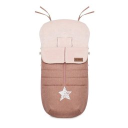 Sac de Iarna pentru Carucior Jane Nest Pale Universal 95x46CM Material Interior din Fleece Roz
