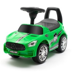 Masinuta Ride-on Baby Mix Racer 45833 cu Volan Sunete Suport Jucarii sub Sezut Spatar Confortabil 12 Luni+ Maxim 25KG Verde