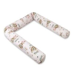 Aparatoare pentru Patut MimiNu Tip Rulou cu Husa Detasabila 180cm Bumbac Certificat Oeko Tex Standard 100 Design Little Ballerina Roz