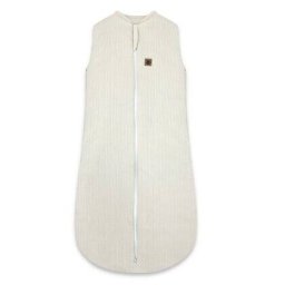 Sac de Dormit MimiNu Premium Bumbac Interlock Materiale Certificate Oeko Tex Standard 100 cu Fermoar 3-12luni 2.5 Tog Bej Soft