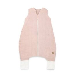 Sac de Dormit Qmini cu Picioruse de Iarna Muselina Dubla Fermoar pe Mijloc 90cm S 1-2.5ani Roz Pudrat