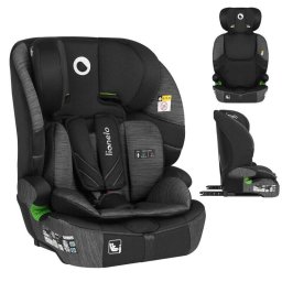 Scaun Auto Copii Lionelo Levi Fix i-Size 76-150CM ISOFIX Tetiera Reglabila in 10 Pozitii Insertie Ergonomica Dri-Seat Tapiterie Lavabila Conform cu R129 Maxim 36KG Negru/Gri
