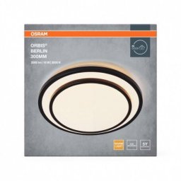 Plafoniera LED Osram Orbis Berlin 300mm 16W 2000lm Lumina Calda IP20 Metal/Plastic Negru