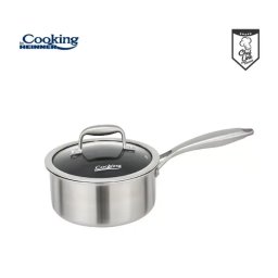 Cratita Inox Heinner Titanium 3 cu Capac 18x9cm 2l Argintiu