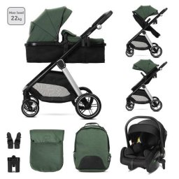 Carucior 3-In-1 Lorelli Aspen Pana la 22kg 0luni-4ani Verde