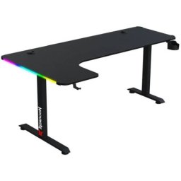 Birou Gaming Redragon GD-3200-L Iluminare RGB Suport Casti Negru