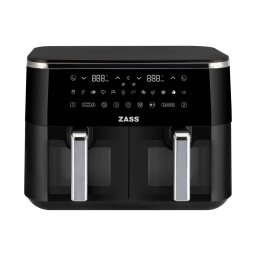 Friteuza Dubla Zass cu Aer Cald ZAF 13 3100W 4.5L + 4.5L Negru