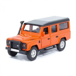 Macheta BBURAGO 1:32 Street Fire-Land Rover Defender 110 +3ani Portocaliu