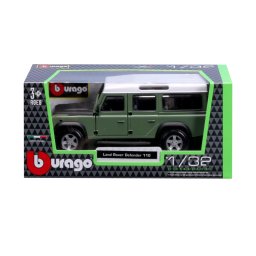 Macheta BBURAGO 1:32 Street Fire-Land Rover Defender 110 +3ani Verde