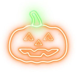 Lampa Decorativa Forever Light Neon LED Model Halloween Portocaliu/Verde