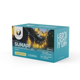 Sir Luminos Decorativ Forever Light Sunari FLS-86 30 LED-uri cu Incarcare Solara 6.5M IP64 Negru