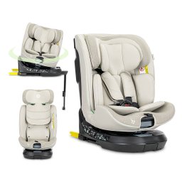 Scaun Auto Lorelli pentru Copii Solaris i-Size Isofix Picior de Sprijin Rotativ 360 40-150Cm 0 Luni-12 Ani Beige