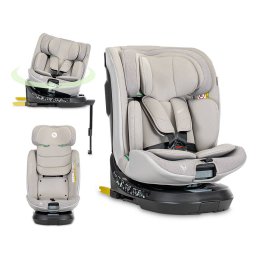 Scaun Auto Lorelli pentru Copii Solaris i-Size Isofix Picior de Sprijin Rotativ 360 40-150Cm 0 Luni-12 Ani Grey