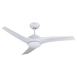 Ventilator Tip Candelabru V-Tac Iluminat 3-in-1 35W ABS Abajur de Sticla Alb