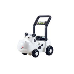 Premergator Procart QX7715 Vacuta Platforma Interactiva 6-18luni 4 Roti Alb Negru