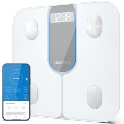 Cantar Corporal Smart Renpho Elis 1C A033 Analiza Complexa Bluetooth Maxim 180KG Alb