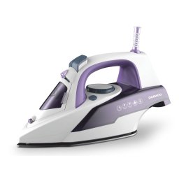Fier de Calcat cu Aburi Daewoo SDA DSI3000P Capacitate Rezervor 300ML Talpa Ceramica Abur Vertical Autocuratare Putere 2600W Alb/Mov