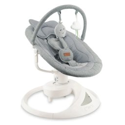 Balansoar Electric Momi pentru Bebelusi cu Sezut Rotativ 360 Grade Pearl Grey