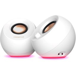 Boxe PC Creative 51MF1710AA003 Pebble PRO 2.0 Bluetooth 5.3 Iluminare RGB USB Alb