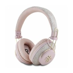 Casti Guess Handsfree Bluetooth 4G Metal Logo A2DP Roz