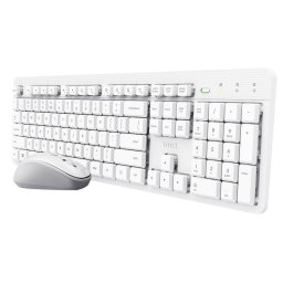 Kit tastatura si mouse Trust Ody II Wireless US Alb