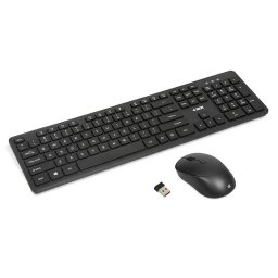Kit tastatura si mouse Ibox Wireless Workstation Pro Kit 104 Taste Negru