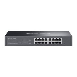 Switch TP-Link 16P Gigabit Easy Managed Fara PoE Rack Negru