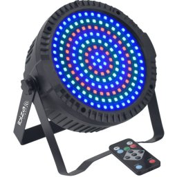 Proiector PAR LED EXTRA-PLAT Ibiza Light 175 LED-uri RGB Telecomanda Negru