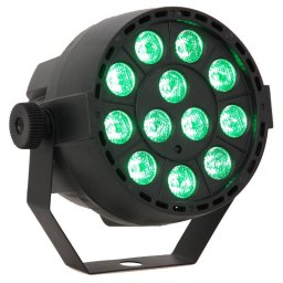 Proiector PAR LED Ibiza Light 12x 3W RGB Telecomanda Negru