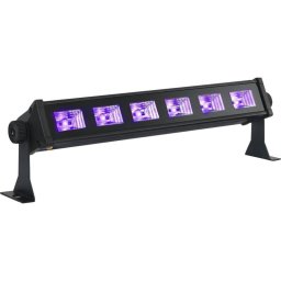 Bara cu LED-uri UV Ibiza Light 6x 3W Negru