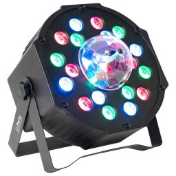 Proiector PAR LED Ibiza Light cu Efect Astro 18 LED-uri x 0.75W Negru