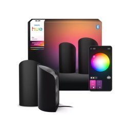 Set 2 Lampi Philips Hue Play Wallwasher RGB Tehnologie ColorCast Control prin Aplicatie IP20 Negru