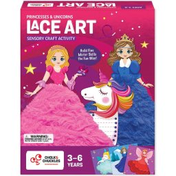 Arta cu Sireturi Pufoase Chalk and Chuckles Printese si Unicorni 3 - 6 Ani
