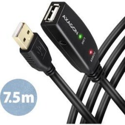 Prelungitor AXAGON 7.5m ADR-207 USB 2.0 Negru