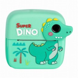Aparat Foto Copii Free2Play Printare Instant Camere Duale Fata-Spate Cadre Distractive cu 6 Filtre Dino 3 Ani+