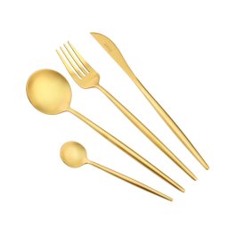 Set Tacamuri Zass Gourmet ZG-CS 04 Otel Inoxidabil Finisaj Mat 24 Piese Auriu