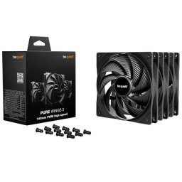 Ventilator Be quiet! Pure Wings 3 High-Speed 140mm 3Pack Negru