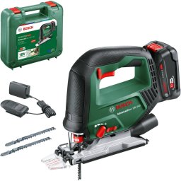 Bosch Bosch Powertools DIY & Garden Cordless Jigsaw AdvancedSaw 18V-140 green, Li-ion battery 2.0Ah, case, POWER FOR ALL ALLIANCE