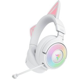 Casti Razer Kraken Kitty V3 Pro, gaming headset white, Bluetooth, USB dongle, USB cable